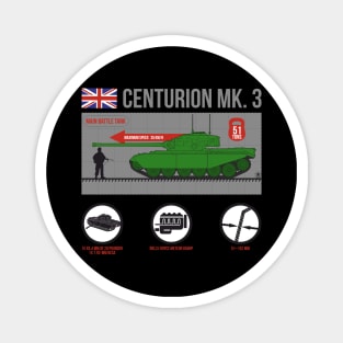 Infographic of Centurion MK.3 british tank Magnet